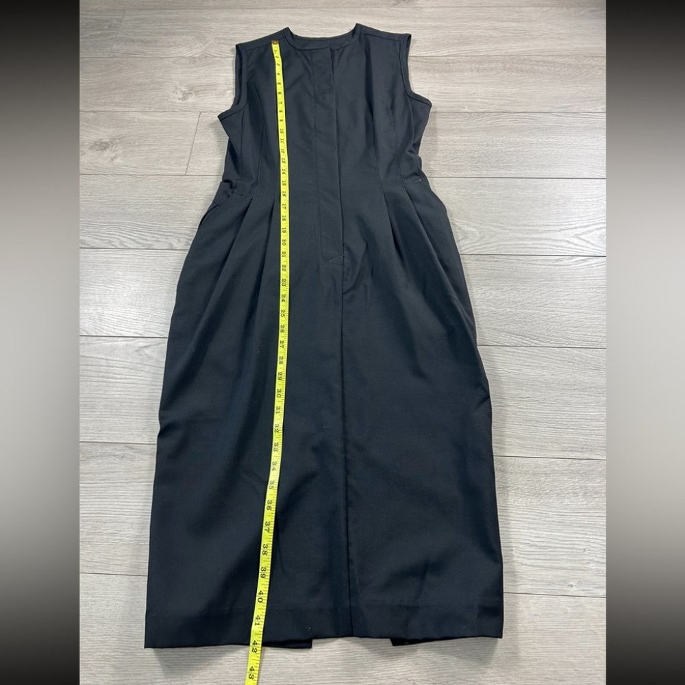 Balenciaga Paris Vintage Wool Midi Length Black Dress - Picture 15 of 16